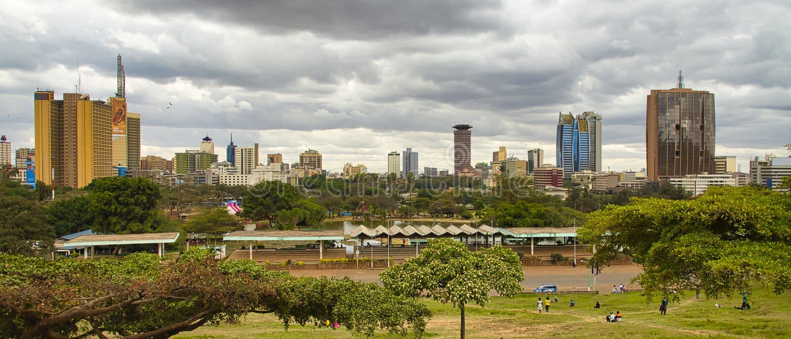 Nairobi, Kenya - August 01, 2021: City view of Nairobi, seen from Uhuru Park View Point. royalty free stock image Nairobi, Kenya - August 01, 2021: City view of Nairobi, seen from Uhuru Park View Point. royalty free stock image