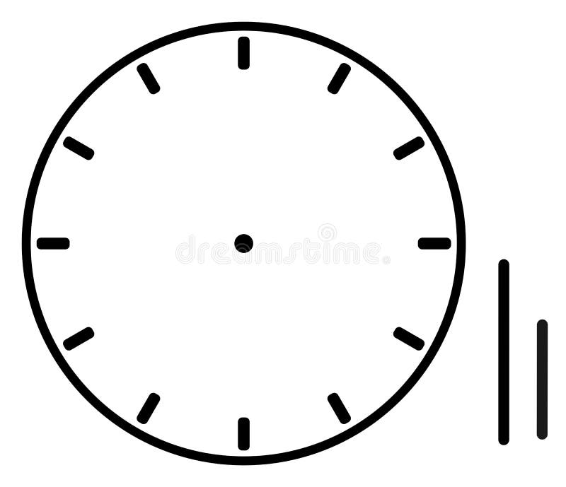 Naive icon clock with hands isolated on white. Ready for animation vector illustration Naive icon clock with hands isolated on white. Ready for animation vector illustration