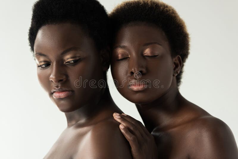 Very Dark Naked Black Women