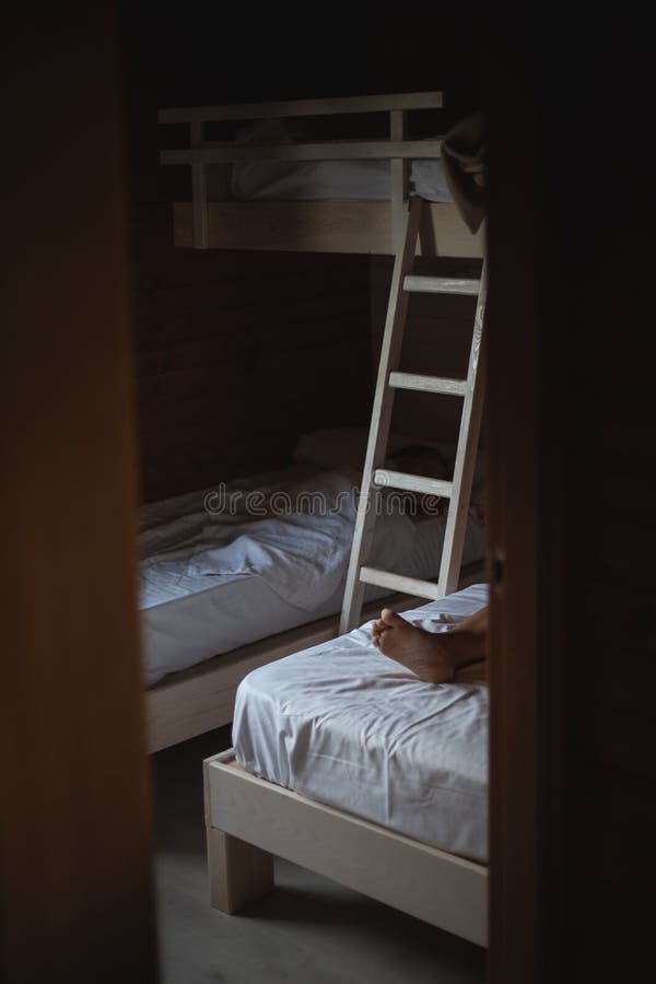 The Foot Of A Sleeping Girl In The Morning Hangs Down The Bed Spy