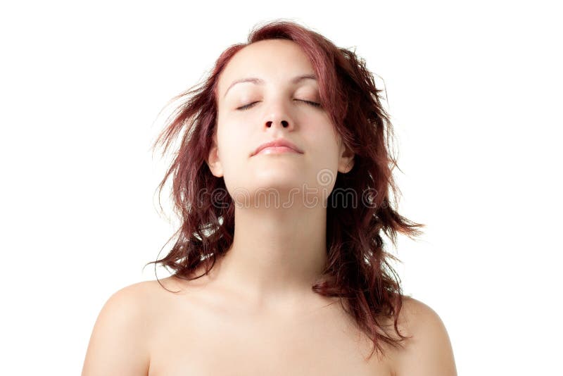 Naked Woman with Eyes Closed