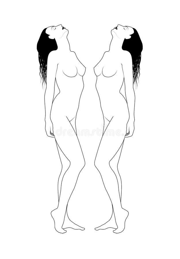 Naked woman illustration