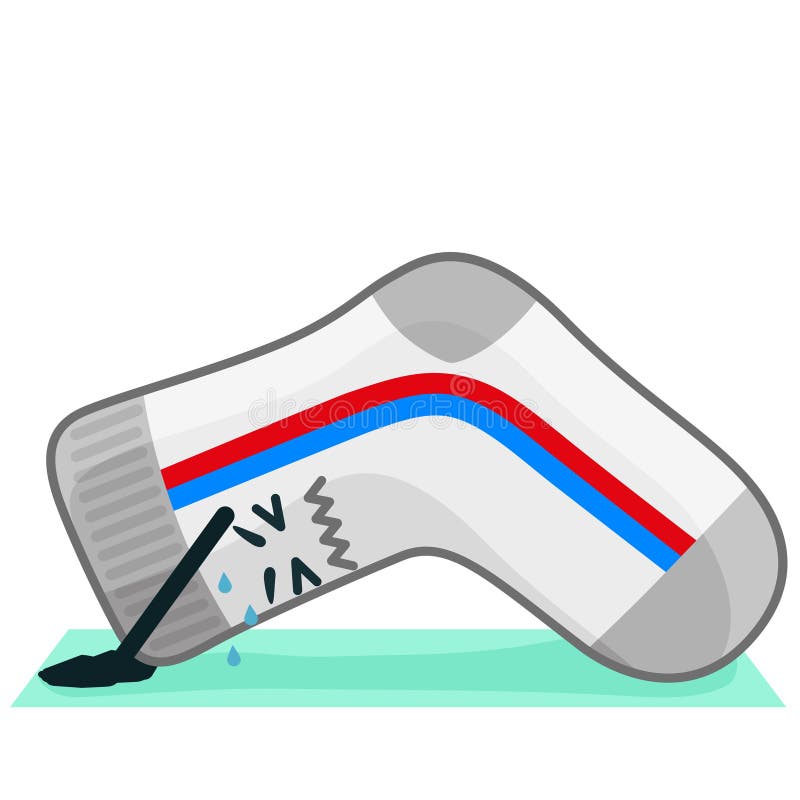 Naklejka wektorowa jasna. zabawne skarpety sportowców emoji w stylu kreskówki ilustracja wektor