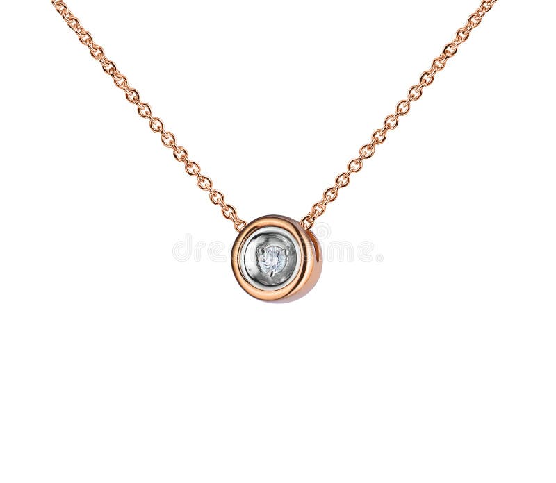 Nam gouden tegenhanger met reusachtige diamant, ronde vorm, gouden die ketting toe, op wit wordt geïsoleerd royalty-vrije stock foto's Nam gouden tegenhanger met reusachtige diamant, ronde vorm, gouden die ketting toe, op wit wordt geïsoleerd royalty-vrije stock foto's