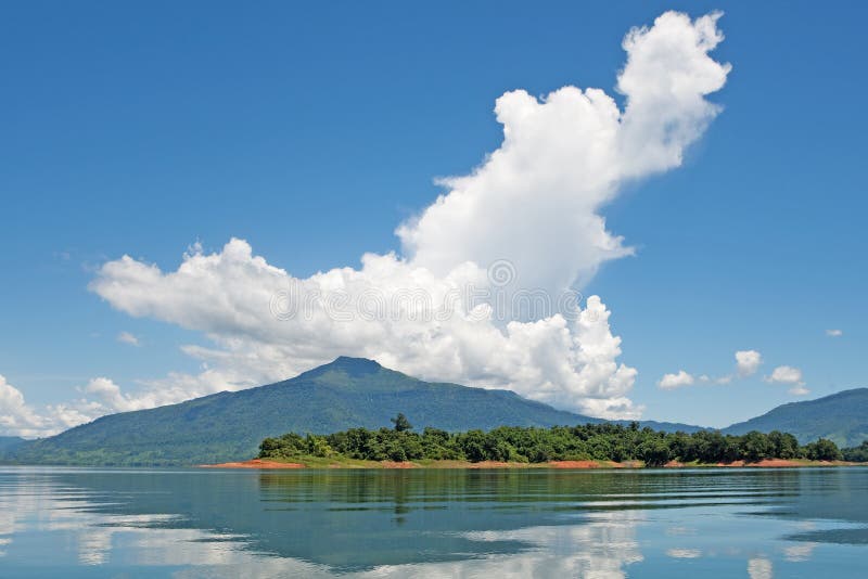 Nam Ngum reservoir in Laos