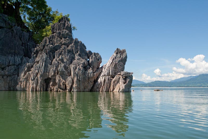 Nam Ngum reservoir in Laos