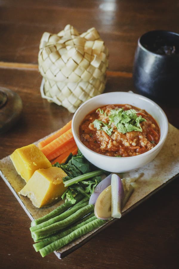 Nam Prik Aong stock image. Image of healthy, lunch, snack 