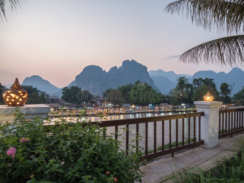 Riverside Boutique Resort Vang Vieng Editorial Stock Image