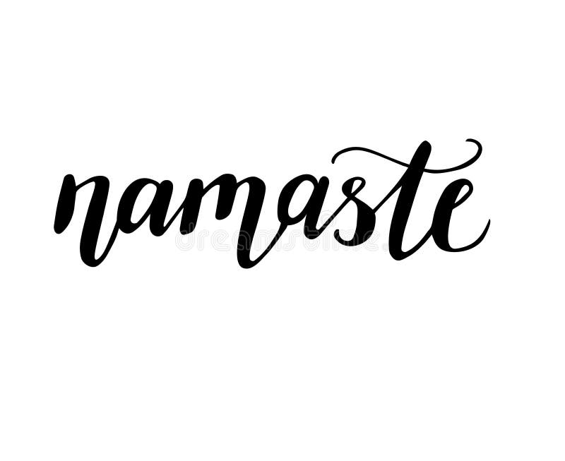 Vector Hand Written Lettering Namaste Indian Greeting Word Stock Vector ...