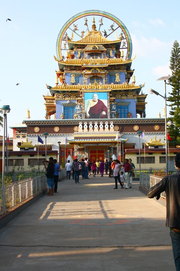 Namdroling Buddhist Monastery in India stock photo