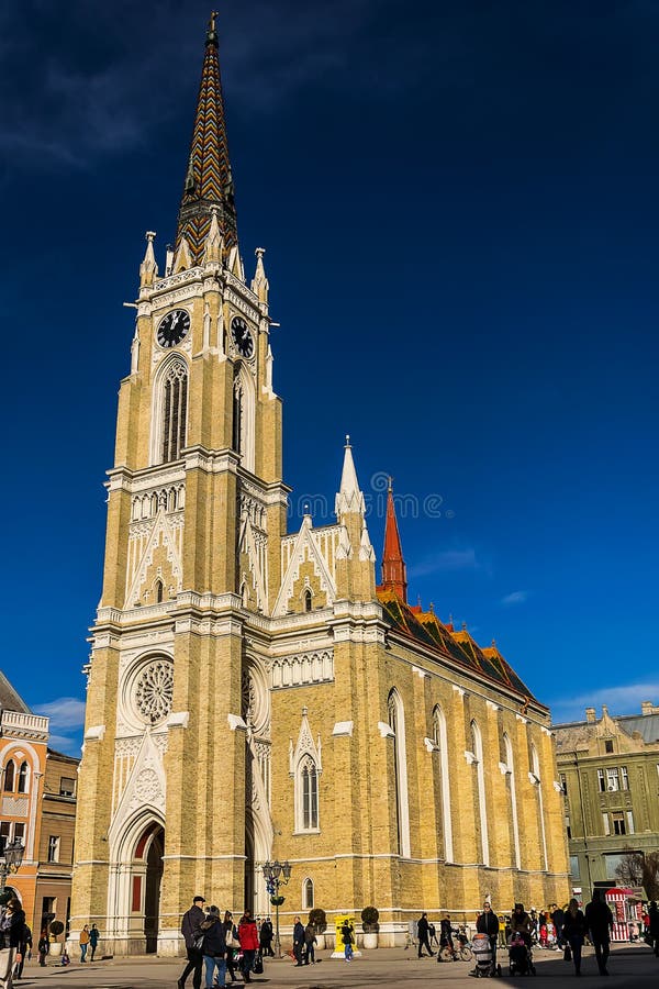 Name of Mary Church Novi Sad Serbia stock image Name of Mary Church Novi Sad Serbia stock image