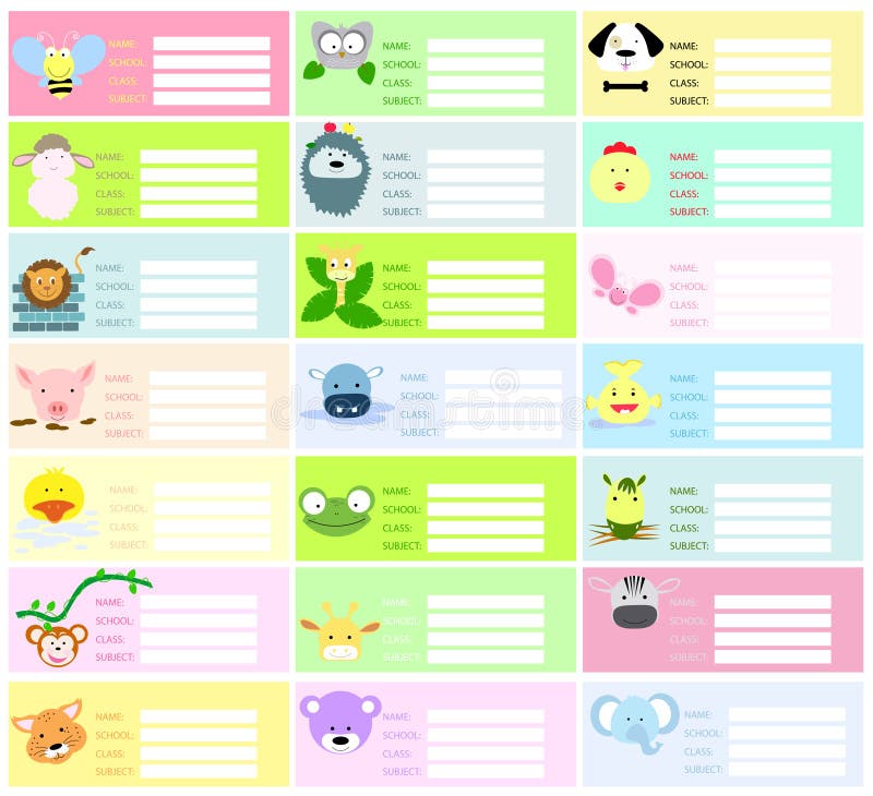 Name stickers for kids stock vector Illustration of Name stickers for kids stock vector Illustration of