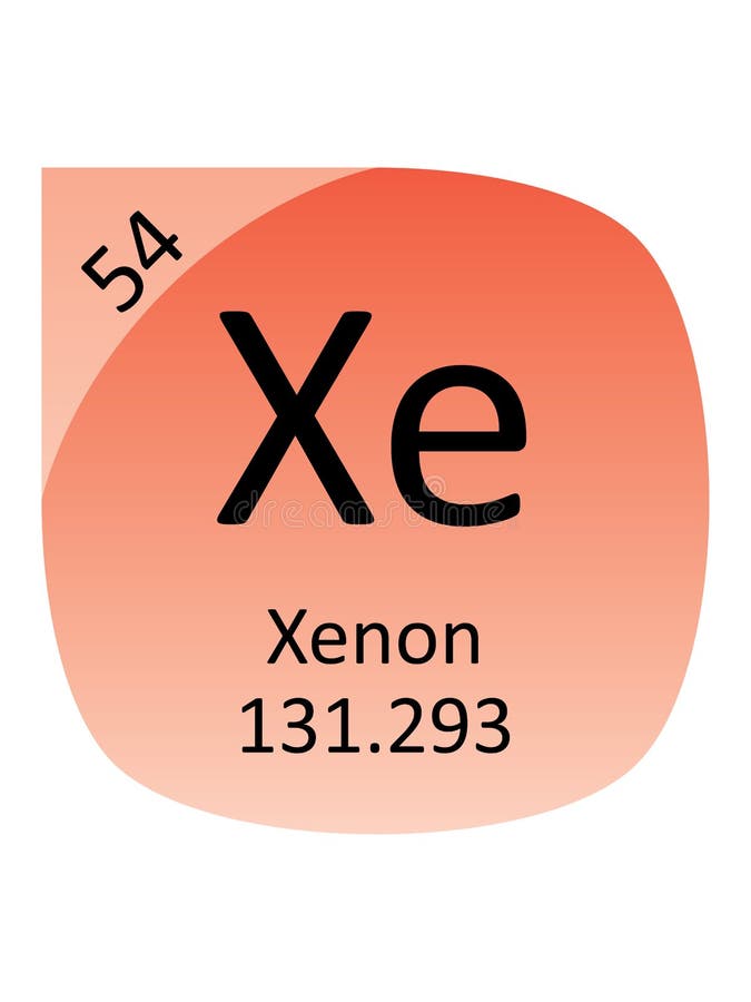 Xenon Element From The Periodic Table Stock Illustration - Illustration ...