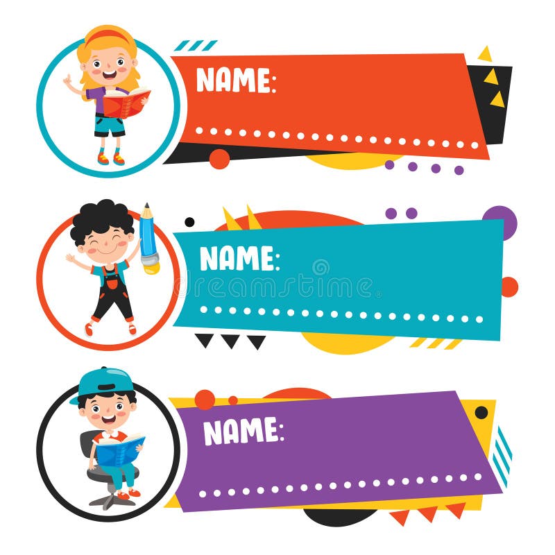 Kids Name Tags Stock Illustrations – 139 Kids Name Tags Stock  Illustrations, Vectors & Clipart - Dreamstime