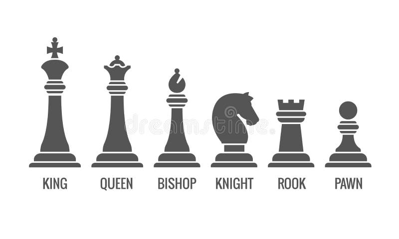 King and queen pieces of chess game Royalty Free Vector