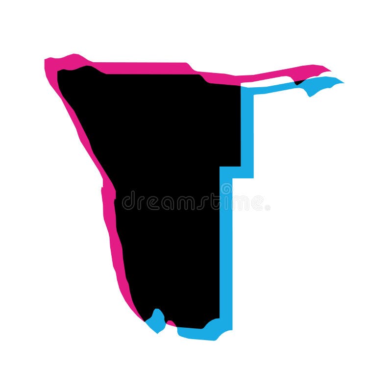 Namibia country silhouette stock illustration