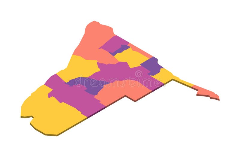 Namibia political map of administrative divisions royalty free illustration
