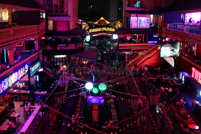 Nana Plaza, red light district with go-go bars in Bangkok, Thailand