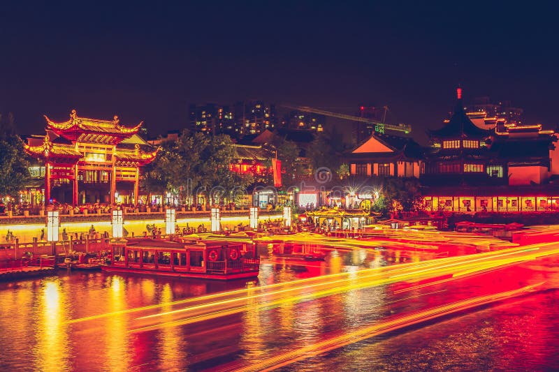 Nanjing Confucius Temple (Fuzi Miao), Nanjing stock photo