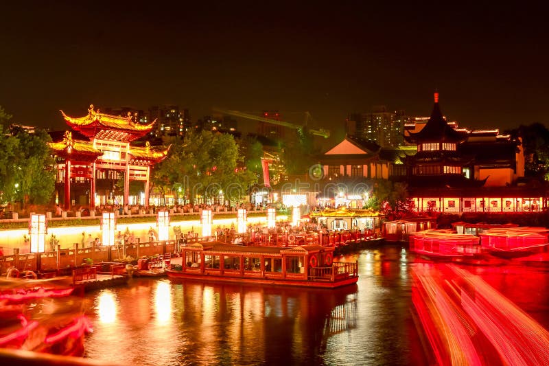 Nanjing Confucius Temple (Fuzi Miao), Nanjing stock photo