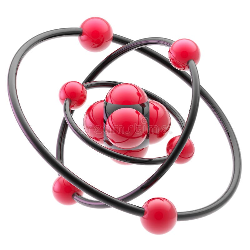 Nano-Technologieemblem als Atomstruktur lizenzfreie abbildung