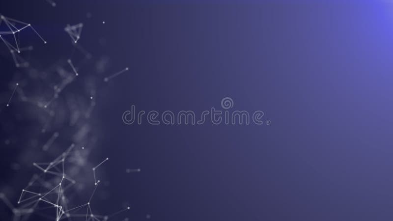 Nanotechnology abstract plexus Blue color background,seamless network social media with copy space animated in perfect stock illustration
