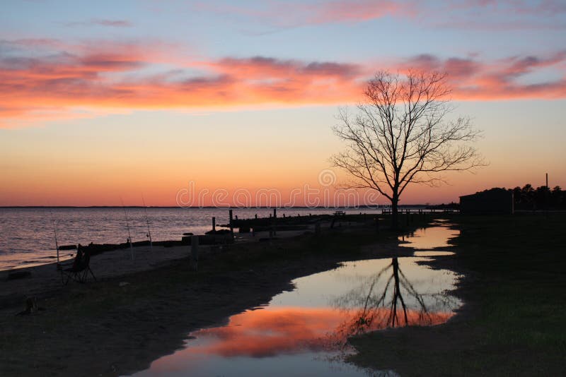 Nanticoke River Sunset stock image. Image of view, river 51750941