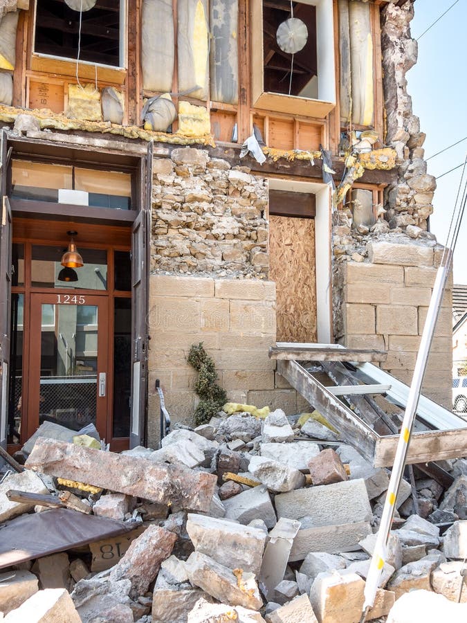 Damage from earthquake, Napa, California, August 2014. Damage from earthquake, Napa, California, August 2014