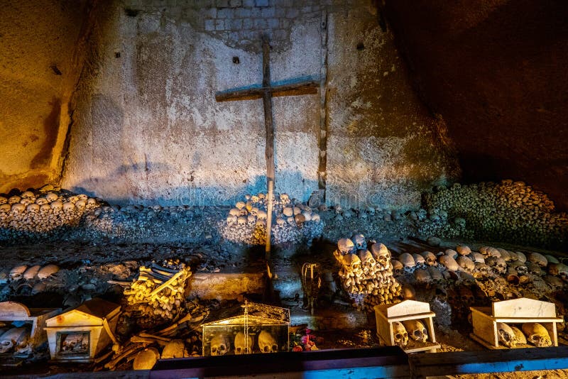 Naples - Fontanels cemetery, Cimitero delle Fontanelle of Naples. Italy