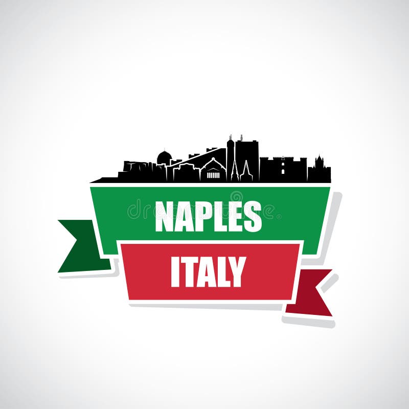 Naples Skyline Italy Vector Illustration Stock Vector
