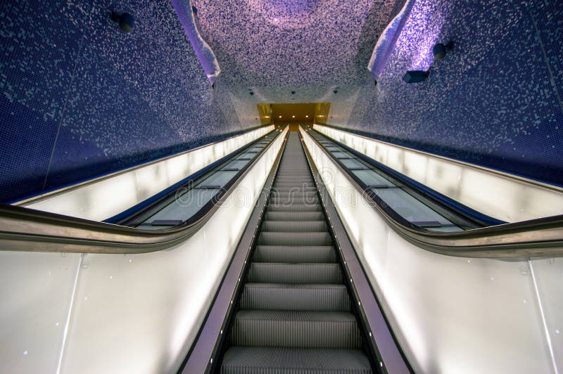 View of Toledo subway station in Naples. View of Toledo subway station in Naples