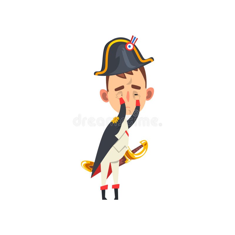 Napoleon Bonaparte Cartoon Character Covering Face with His Hands, Comic  French Historical Figure Vector Illustration on Stock Vector - Illustration  of person, famous: 119310201