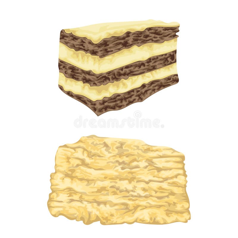 French Mille Feuille Pastry Watercolor Clip Art 4 High Quality -  in  2023