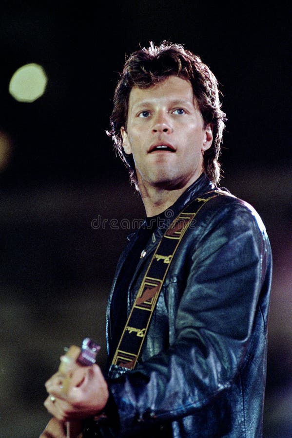 Jon Bon Jovi During The Concert Editorial Stock Photo - Image Of Italy,  Hair: 185496903