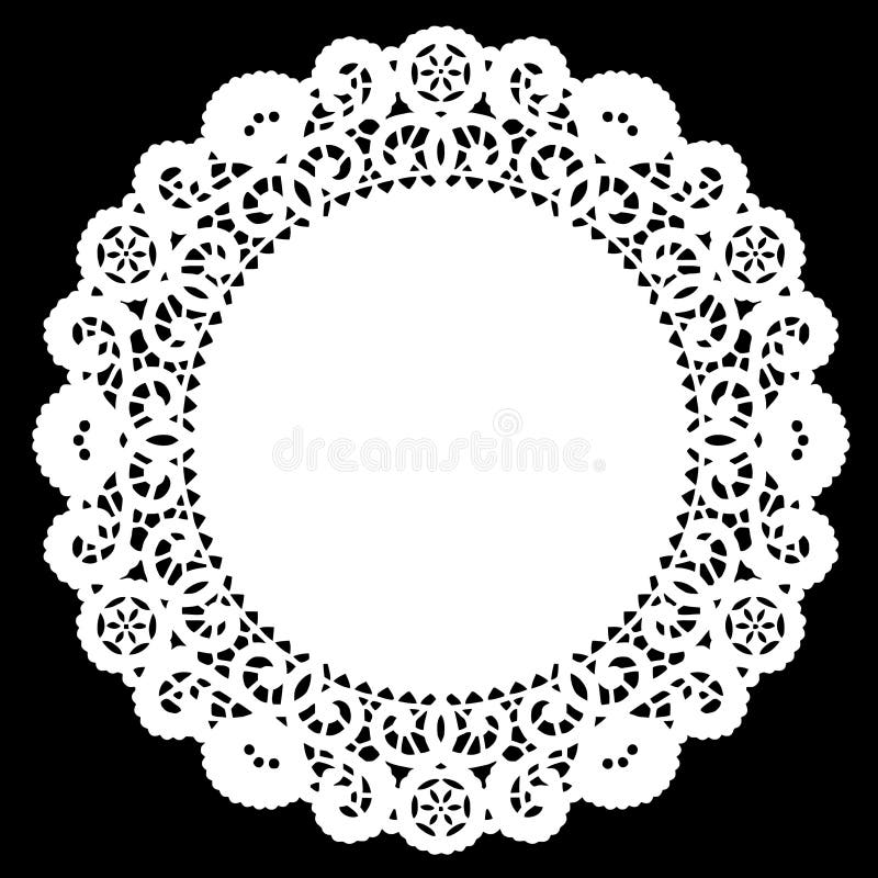 napperon rond de lacet de +EPS, blanc illustration de vecteur napperon rond de lacet de +EPS, blanc illustration de vecteur