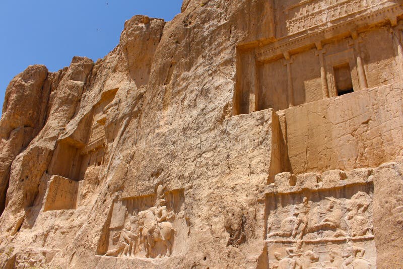 Naqsh-e Rustam, Iran E royaltyfria foton Naqsh-e Rustam, Iran E royaltyfria foton
