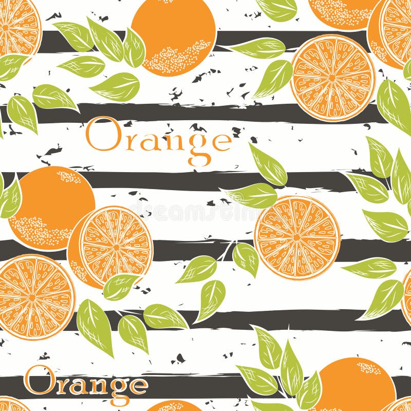 Naranjas en rayas grises libre illustration