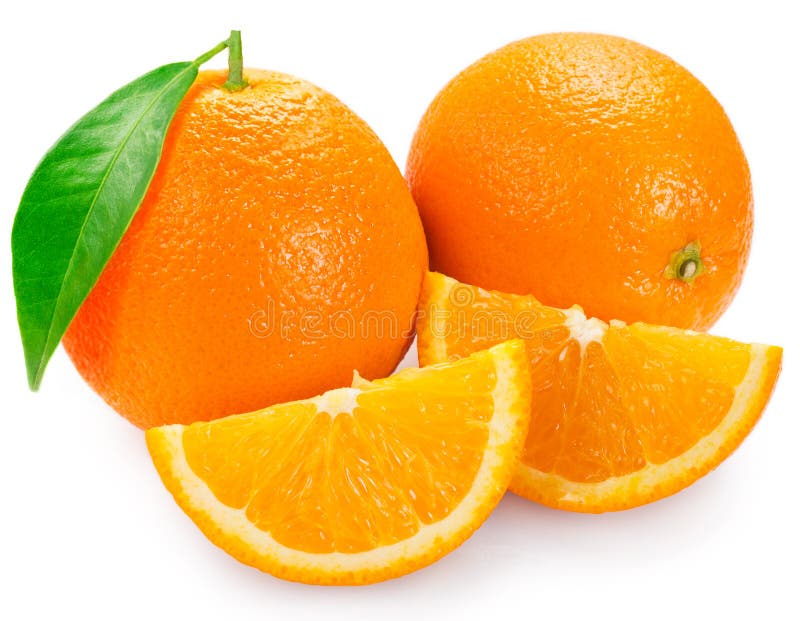 fruta fresca de naranja sobre un fondo blanco 4849281 Foto de stock en  Vecteezy