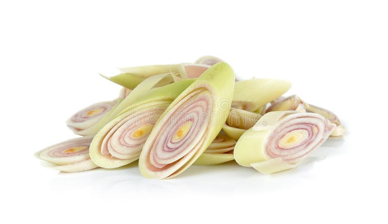 Capim-limão isolado sobre fundo branco imagem de stock royalty free