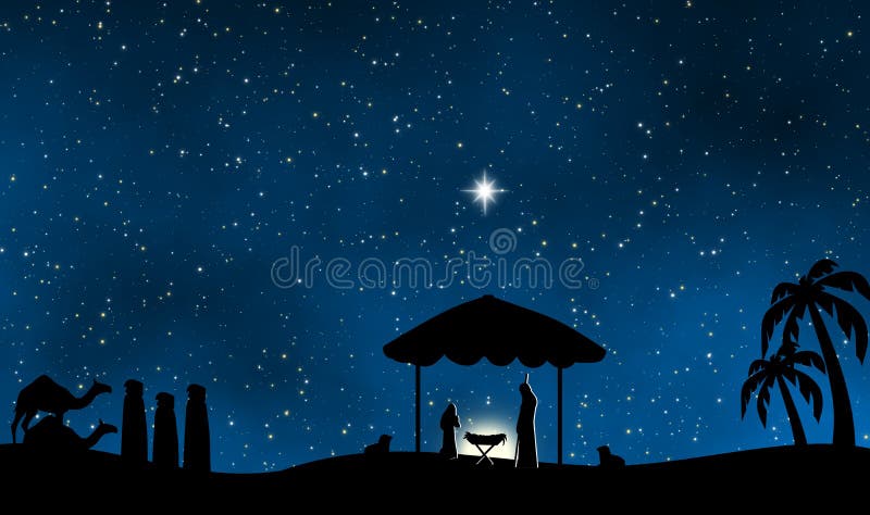 Narodzenie Jezusa Jezus w świętym noc projekta tle ilustracja wektor Narodzenie Jezusa Jezus w świętym noc projekta tle ilustracja wektor
