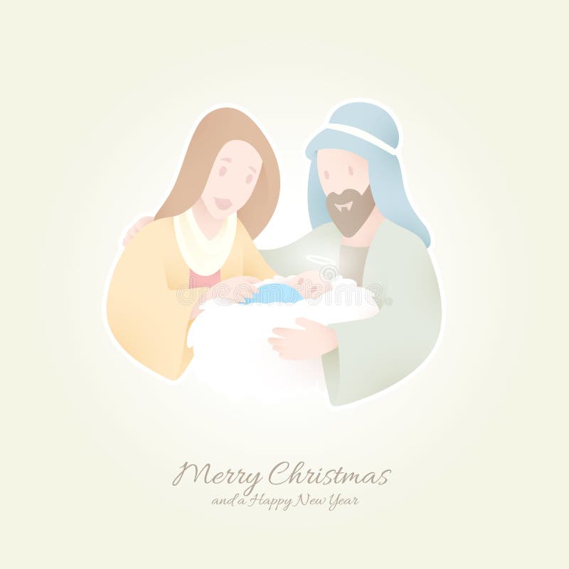 Narodziny Chrystus | Jezus trzymał Maria i Joseph royalty ilustracja Narodziny Chrystus | Jezus trzymał Maria i Joseph royalty ilustracja