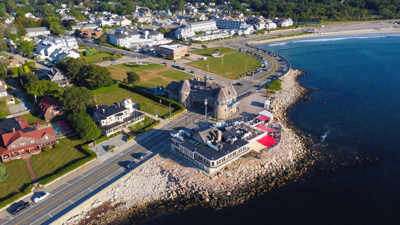 The Narragansett Towers, Narragansett, Rhode Island. Originally constructed in 1883 as part of a luxurious casino complex, it served as a hub for entertainment and social gatherings during the Gilded Age. The structure, designed in the Moorish architectural style, hosted grand balls, concerts, and other extravagant events, attracting high society and tourists alike.