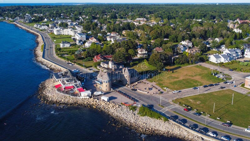 The Narragansett Towers, Narragansett, Rhode Island. Originally constructed in 1883 as part of a luxurious casino complex, it served as a hub for entertainment and social gatherings during the Gilded Age. The structure, designed in the Moorish architectural style, hosted grand balls, concerts, and other extravagant events, attracting high society and tourists alike.