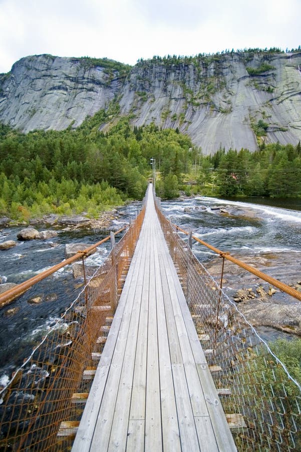 Narrow Bridge, Mountain Stream Stock Photo - Image of wooden, rusty