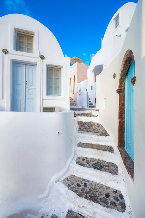 Narrow neighborhood at the old traditional village of Emporio, Santorini. stock photos Narrow neighborhood at the old traditional village of Emporio, Santorini. stock photos