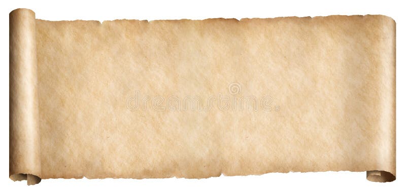 Narrow old paper fantasy style horizontal scroll geïsoleerd