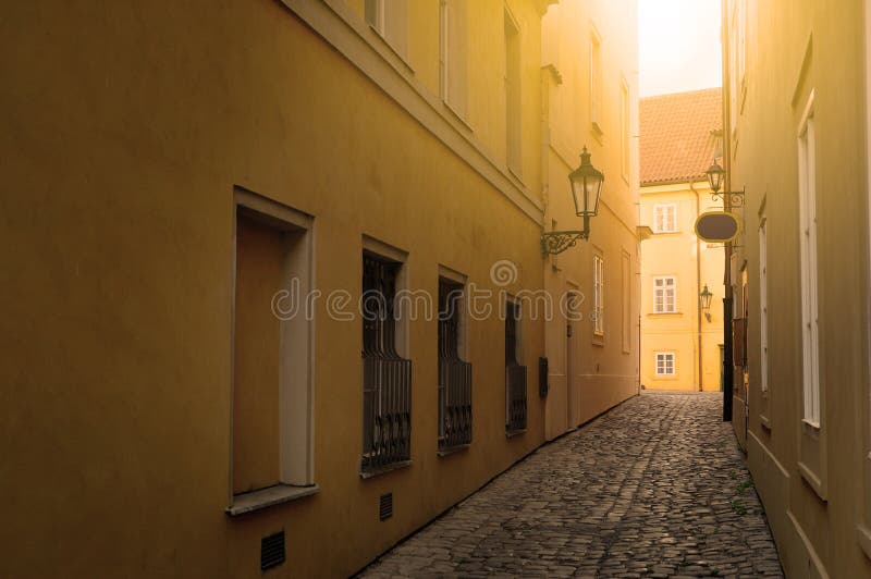 Narrow street in Prague