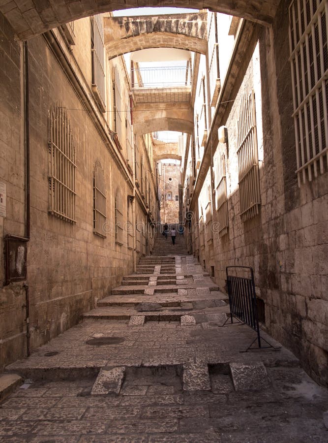 The Narrow Streets Of City Jerusalem The Narrow Streets Of The City Of Jerusalem Stock