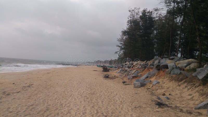 Narrow view of maravanthe beach