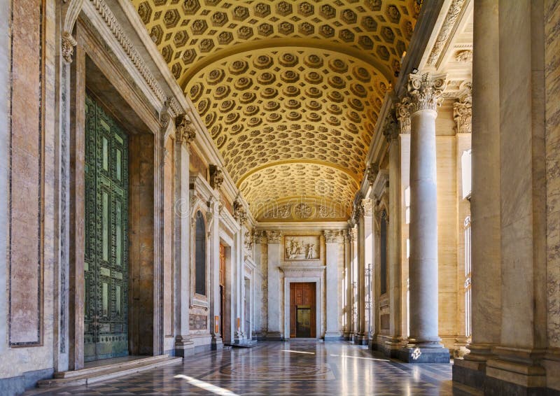 Nartex. Lateran Basilica of St. John the Baptist. Rome. Italy Editorial  Image - Image of baroque, neoclassicism: 203367825